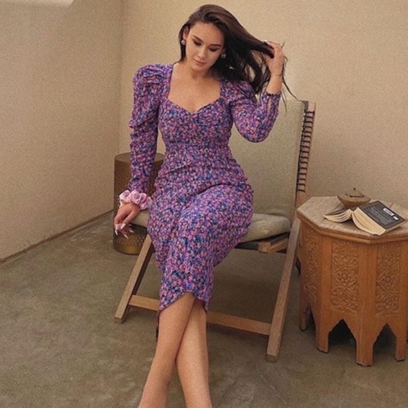 Zara purple printed dress Clearance